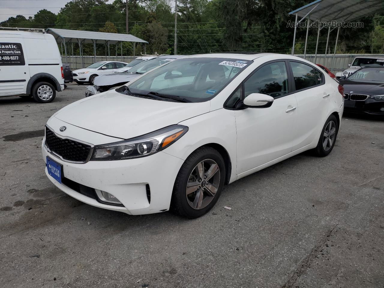 2018 Kia Forte Lx White vin: 3KPFL4A78JE217065