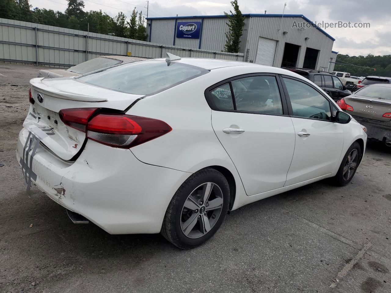 2018 Kia Forte Lx White vin: 3KPFL4A78JE217065