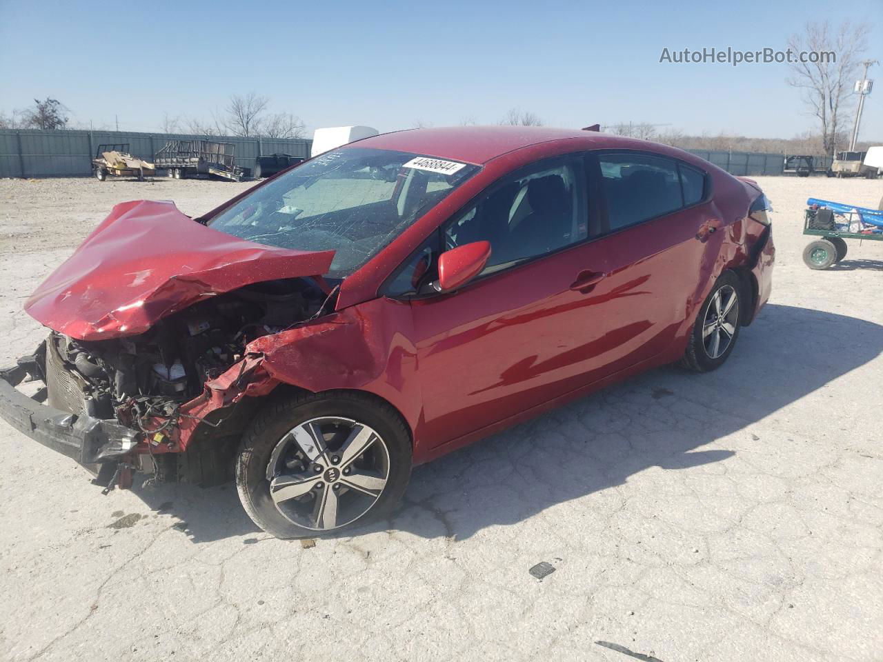 2018 Kia Forte Lx Red vin: 3KPFL4A78JE241009