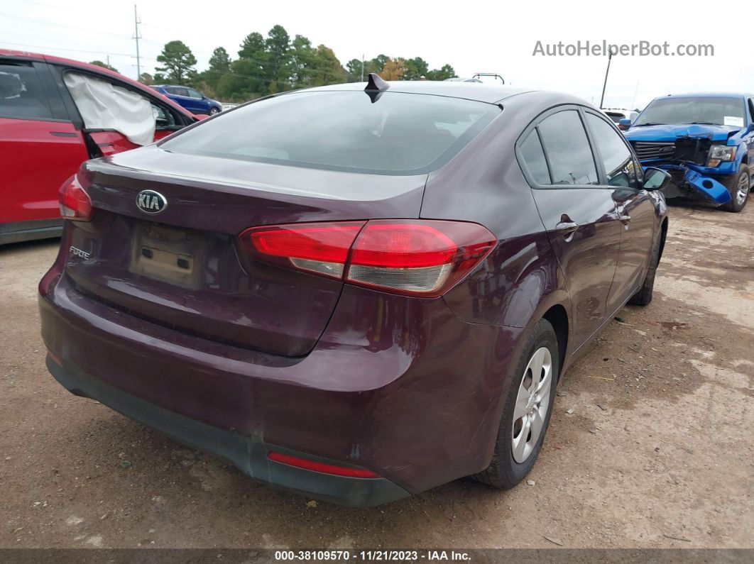 2017 Kia Forte Lx Бордовый vin: 3KPFL4A79HE141401