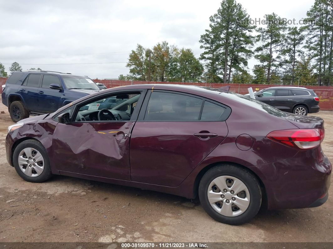 2017 Kia Forte Lx Burgundy vin: 3KPFL4A79HE141401