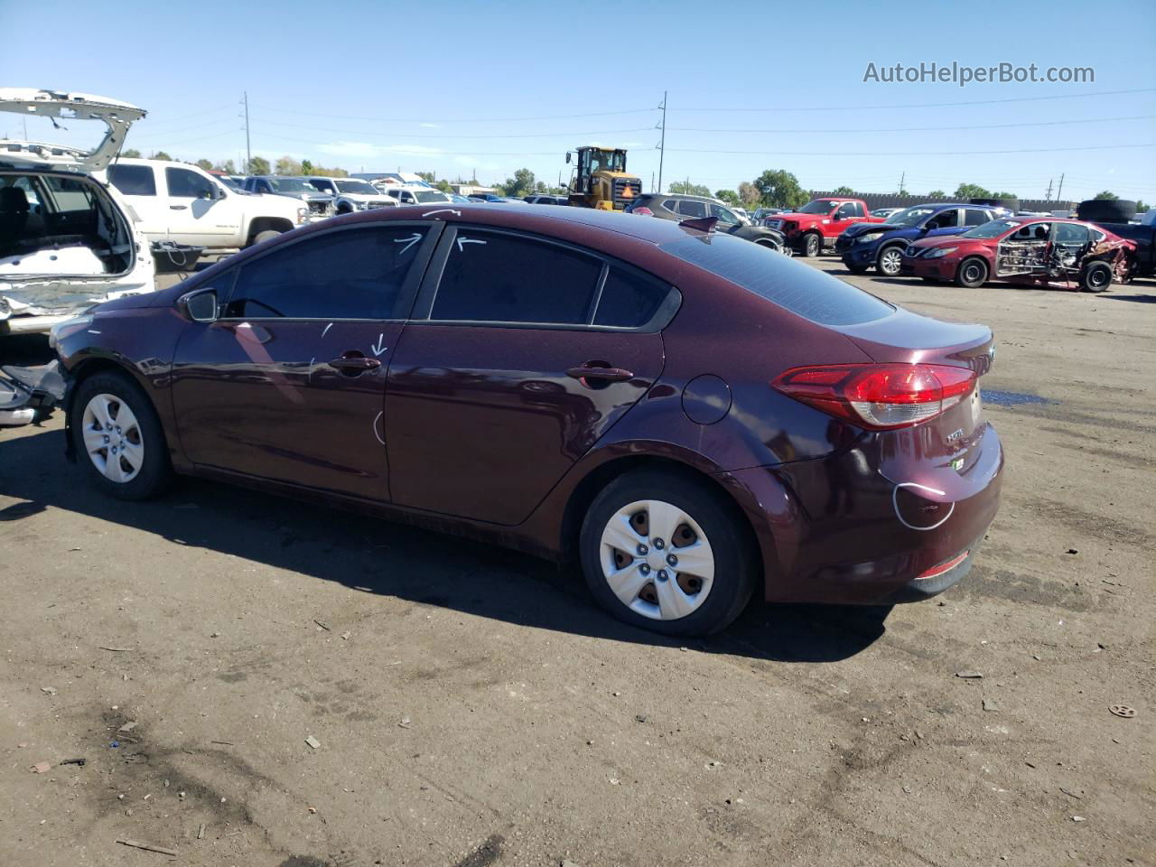 2018 Kia Forte Lx Maroon vin: 3KPFL4A79JE206494