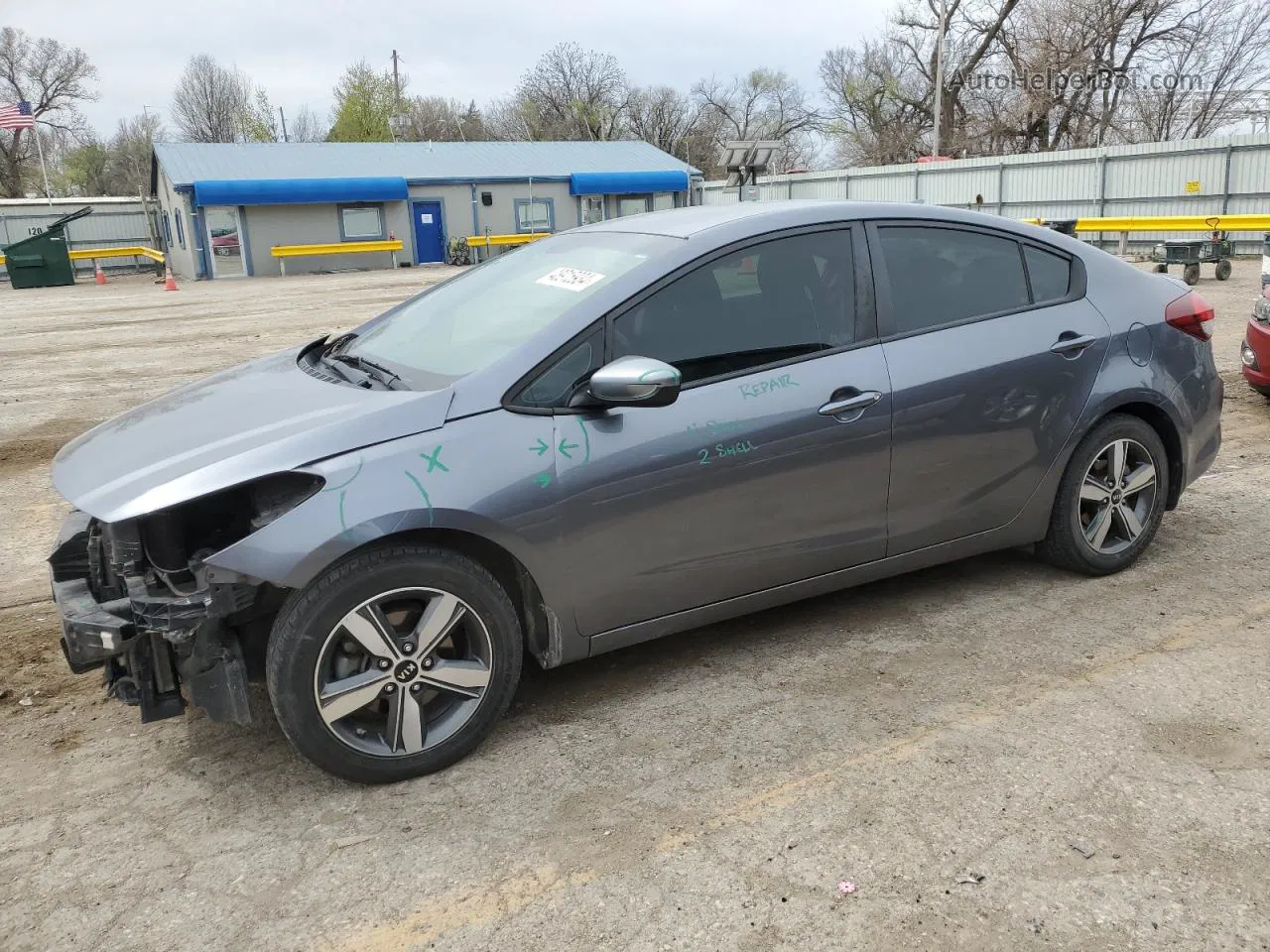 2018 Kia Forte Lx Gray vin: 3KPFL4A7XJE224924