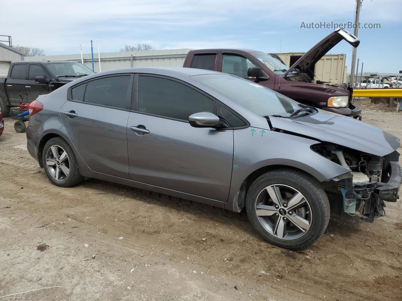 2018 Kia Forte Lx Gray vin: 3KPFL4A7XJE224924