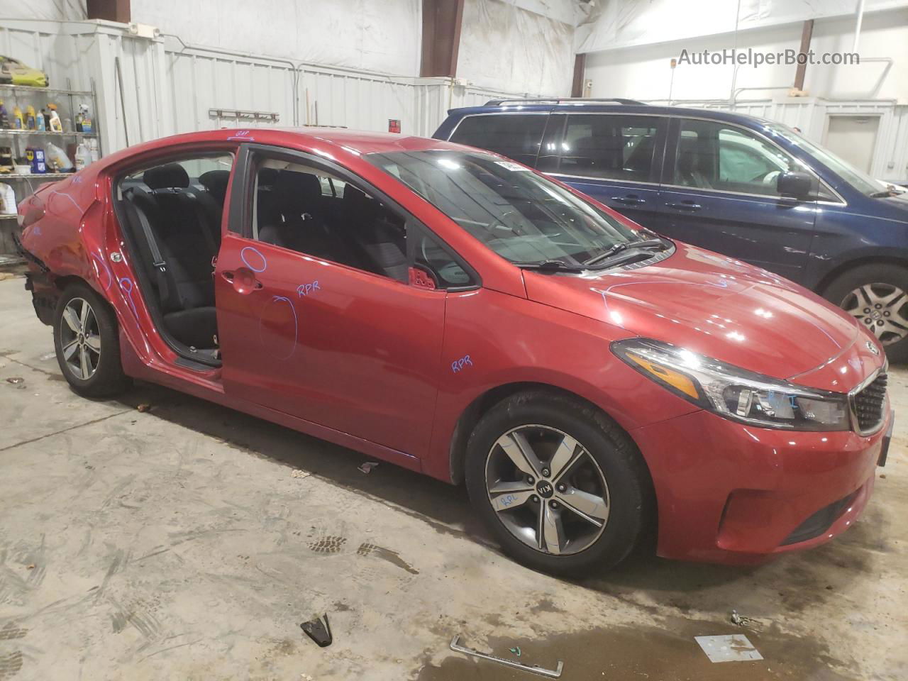 2018 Kia Forte Lx Red vin: 3KPFL4A7XJE255574