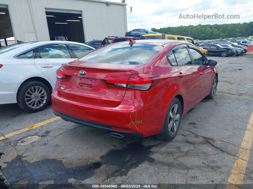 2018 Kia Forte S Red vin: 3KPFL4A7XJE284511