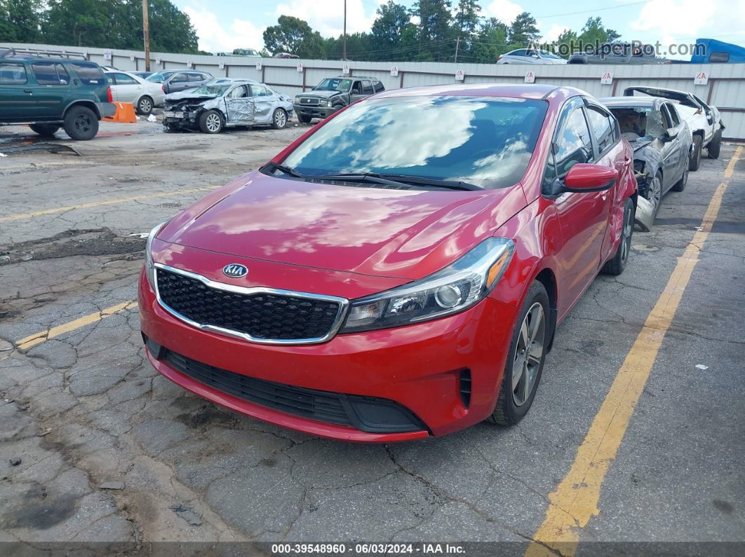 2018 Kia Forte S Red vin: 3KPFL4A7XJE284511