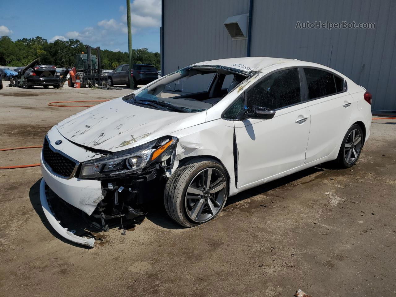 2017 Kia Forte Ex Белый vin: 3KPFL4A82HE093779