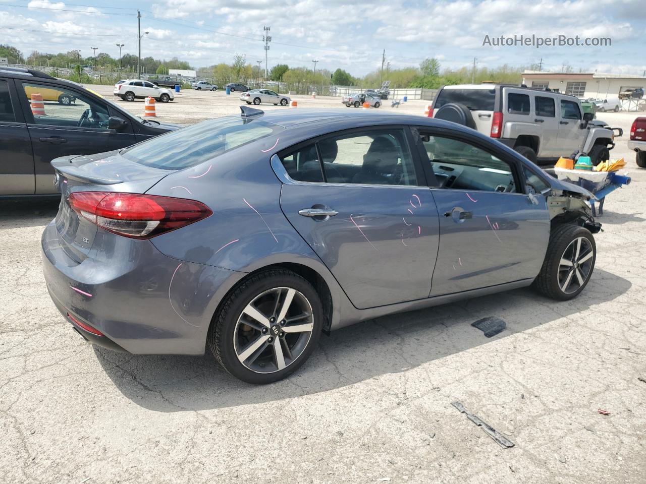 2018 Kia Forte Ex Серый vin: 3KPFL4A83JE183349