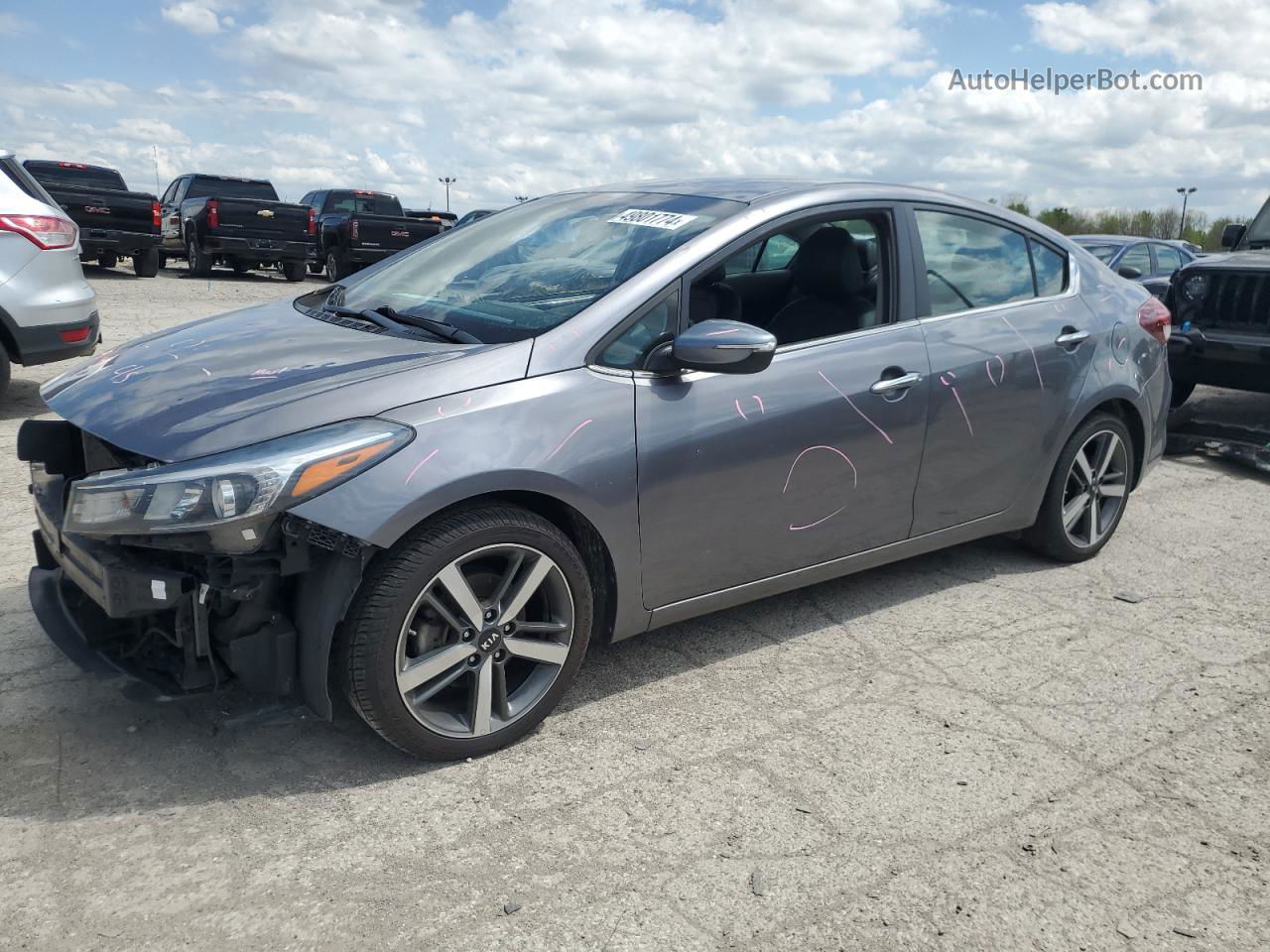 2018 Kia Forte Ex Серый vin: 3KPFL4A83JE183349