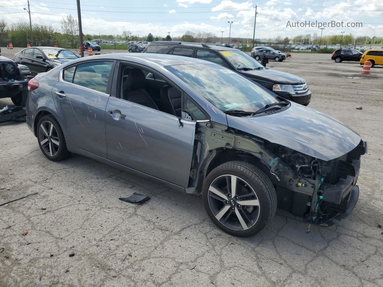 2018 Kia Forte Ex Серый vin: 3KPFL4A83JE183349