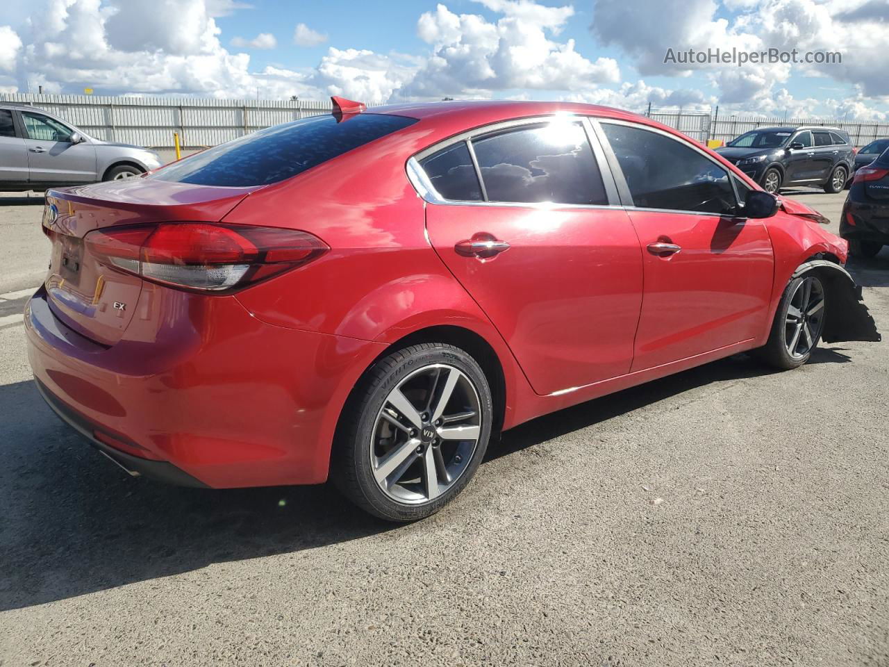 2018 Kia Forte Ex Red vin: 3KPFL4A83JE199289