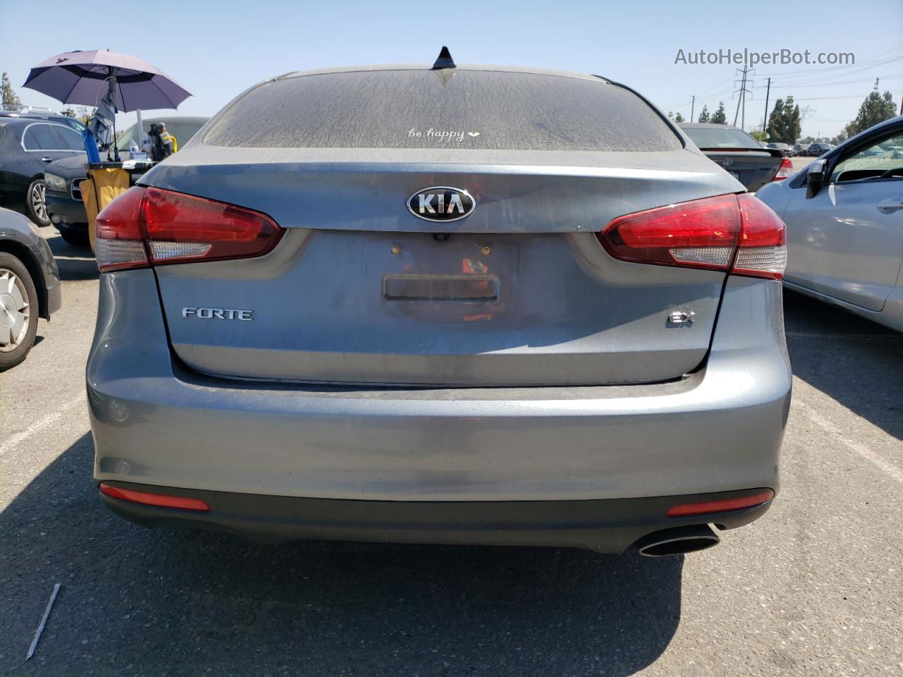 2017 Kia Forte Ex Gray vin: 3KPFL4A8XHE051103