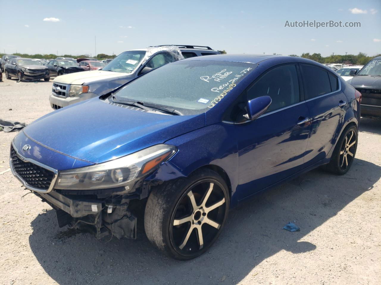 2017 Kia Forte Ex Blue vin: 3KPFN4A8XHE057221