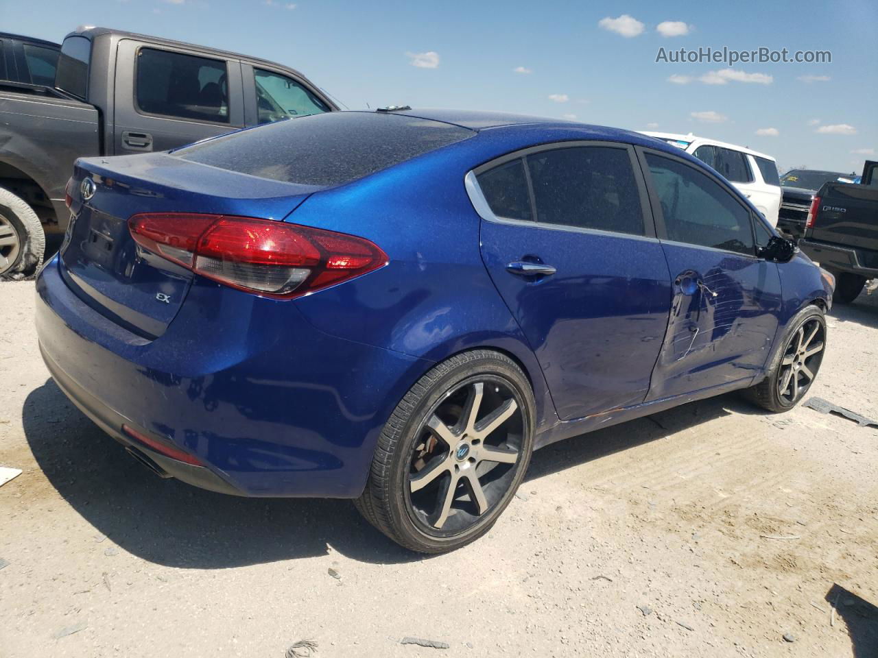 2017 Kia Forte Ex Blue vin: 3KPFN4A8XHE057221