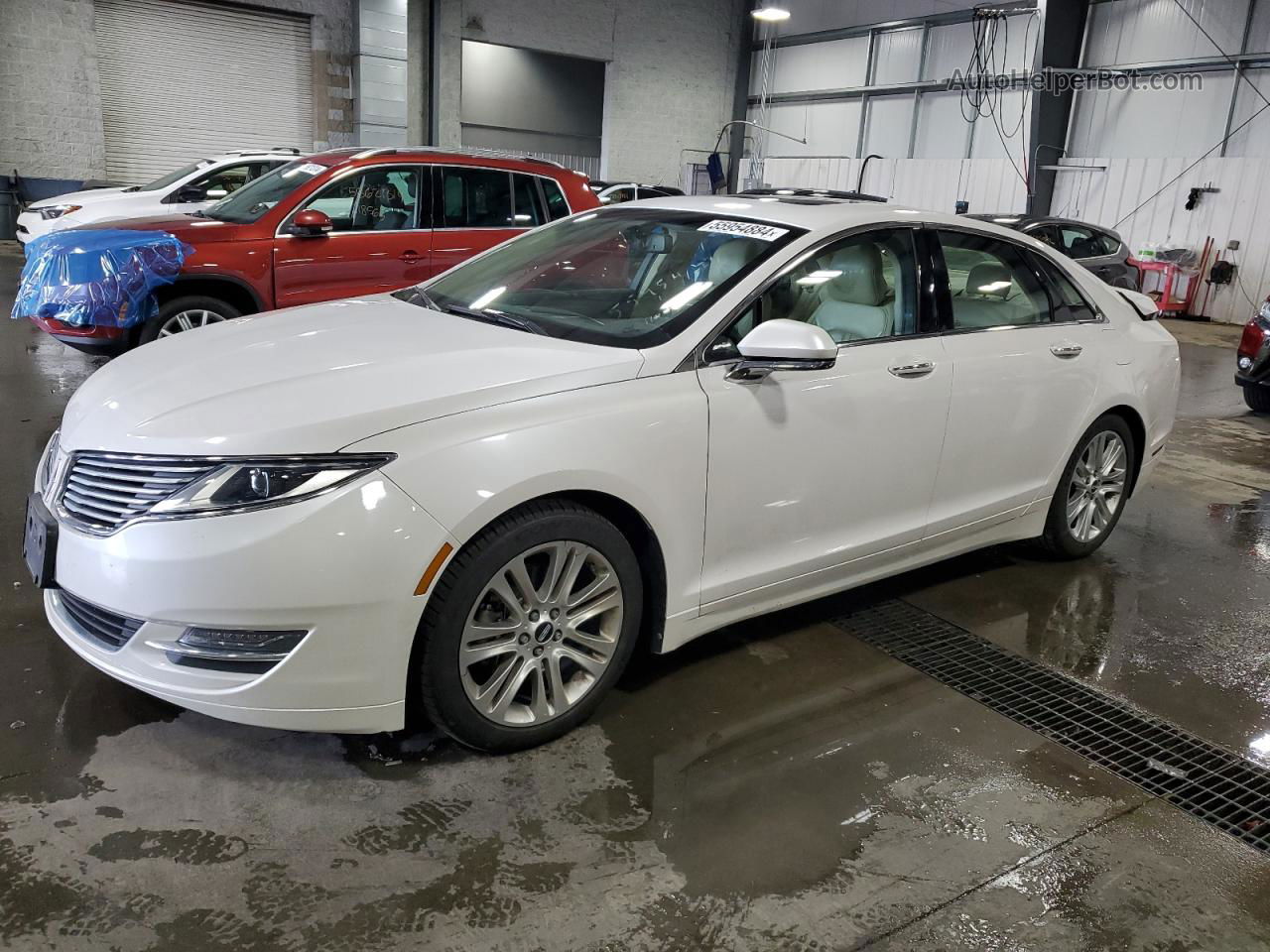 2014 Lincoln Mkz  White vin: 3LN6L2G90ER819935