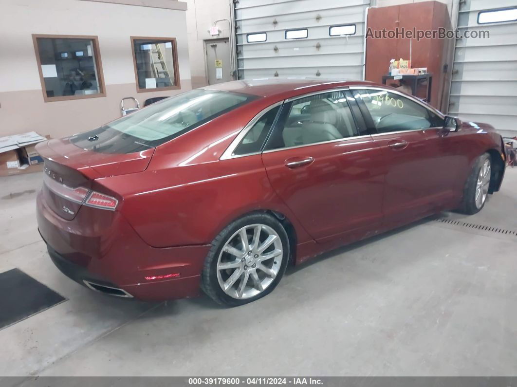 2014 Lincoln Mkz   Бордовый vin: 3LN6L2G92ER818091