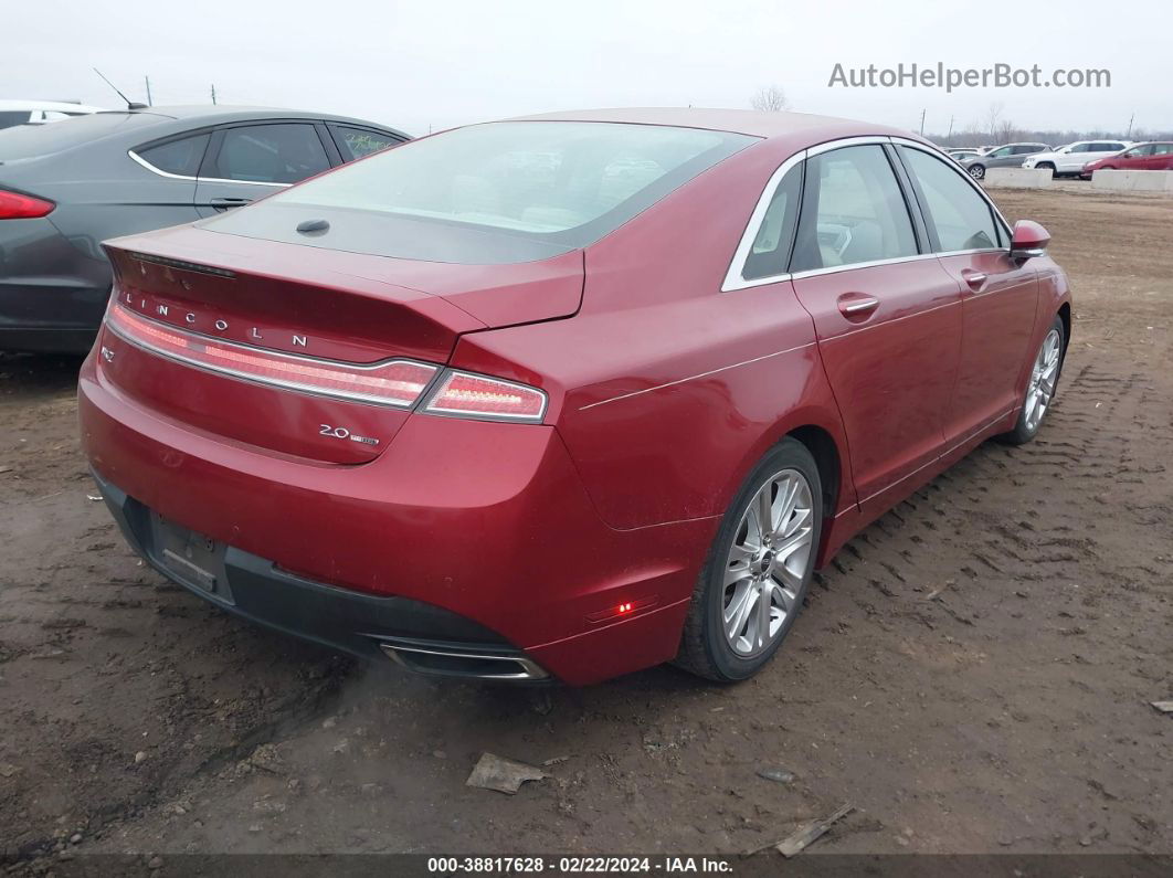 2014 Lincoln Mkz   Red vin: 3LN6L2G92ER826515