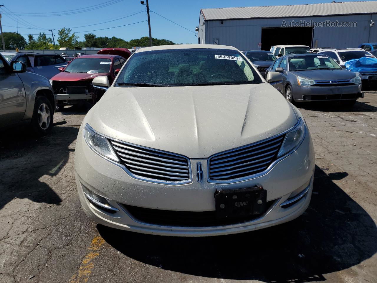 2014 Lincoln Mkz  Бежевый vin: 3LN6L2G92ER827535