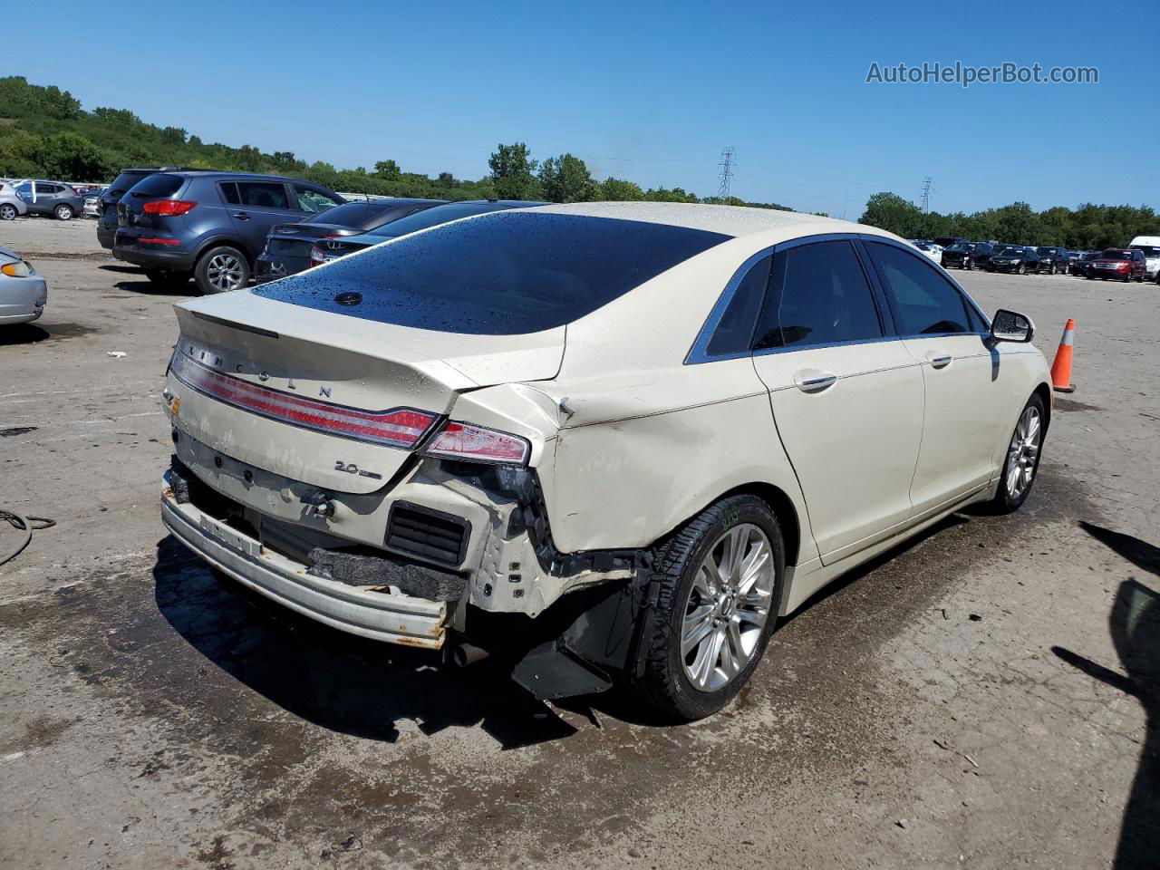 2014 Lincoln Mkz  Бежевый vin: 3LN6L2G92ER827535