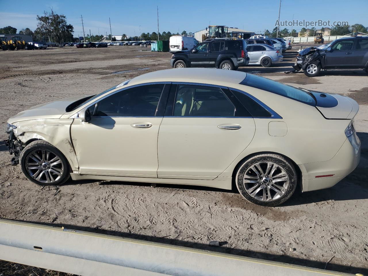 2014 Lincoln Mkz  Бежевый vin: 3LN6L2G95ER814231