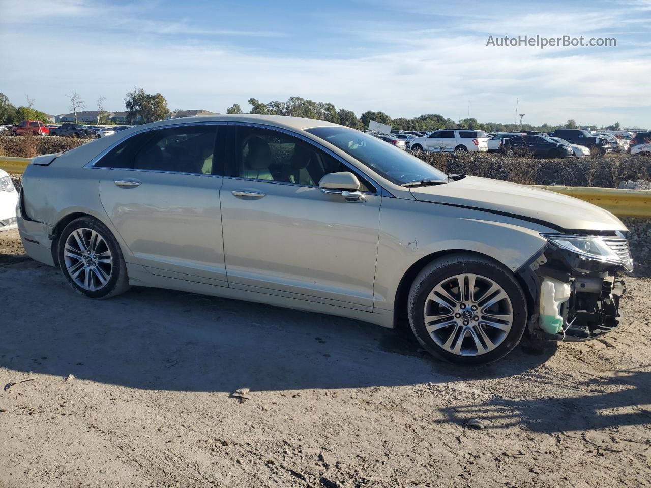 2014 Lincoln Mkz  Бежевый vin: 3LN6L2G95ER814231