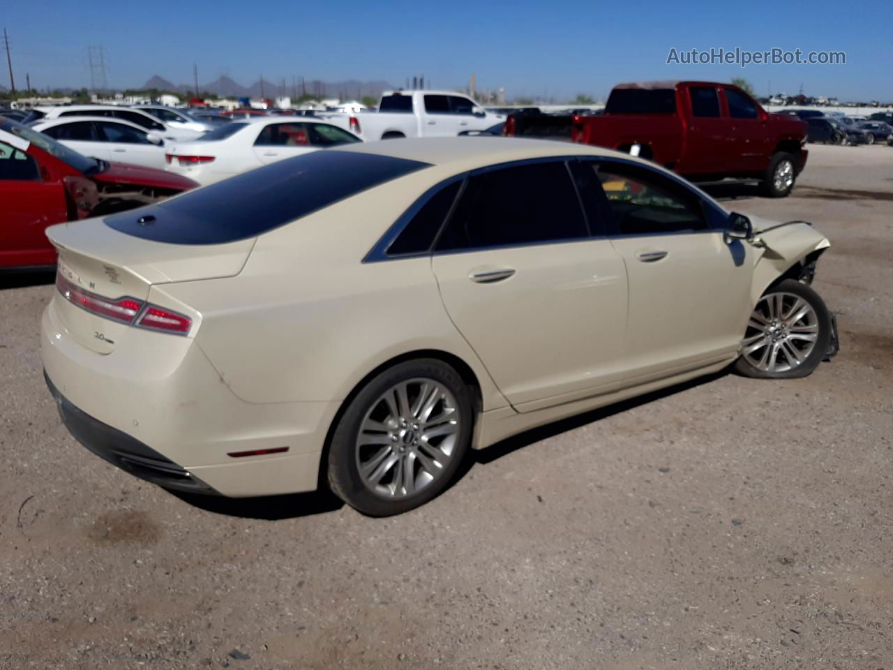 2014 Lincoln Mkz  Cream vin: 3LN6L2G95ER818389