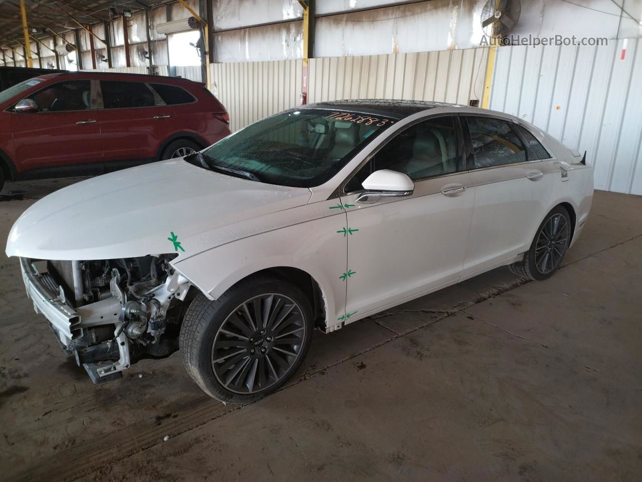 2014 Lincoln Mkz  White vin: 3LN6L2G96ER801858