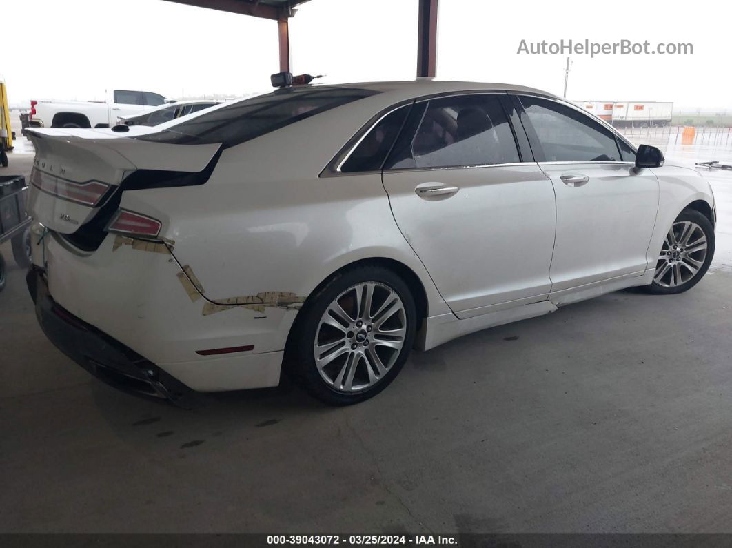 2014 Lincoln Mkz   White vin: 3LN6L2G96ER823178