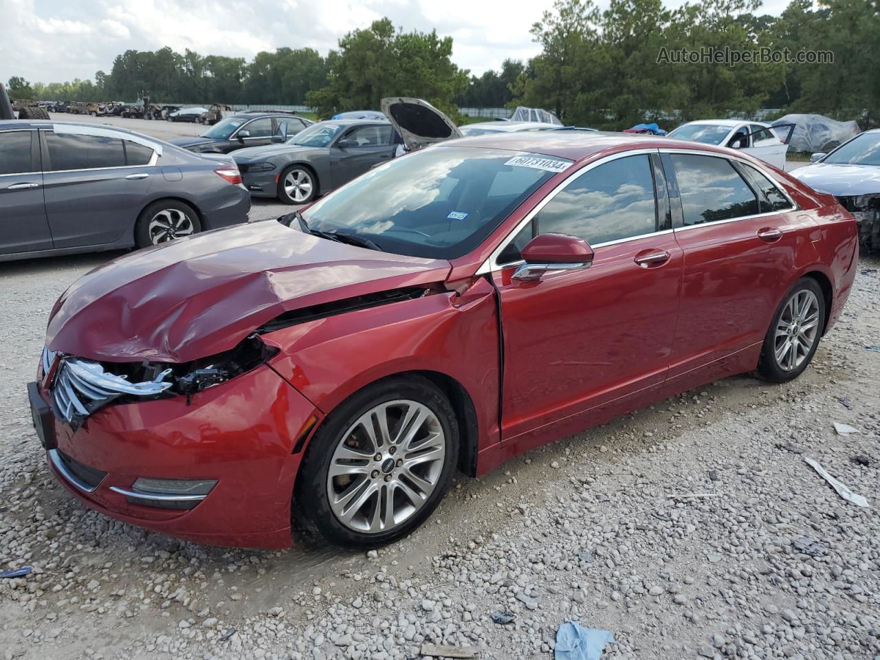 2014 Lincoln Mkz  Темно-бордовый vin: 3LN6L2G98ER806110