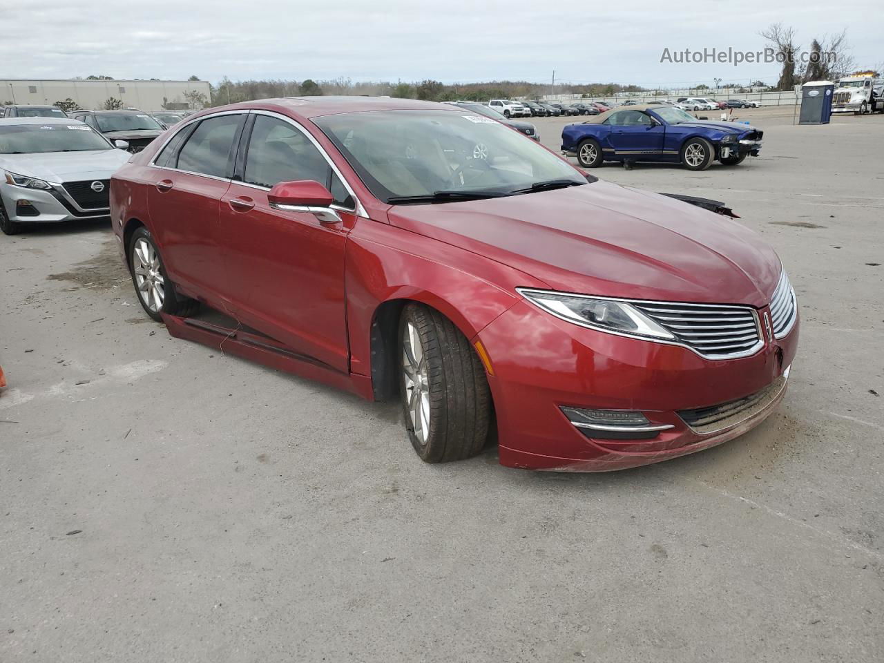 2014 Lincoln Mkz  Burgundy vin: 3LN6L2G99ER807136