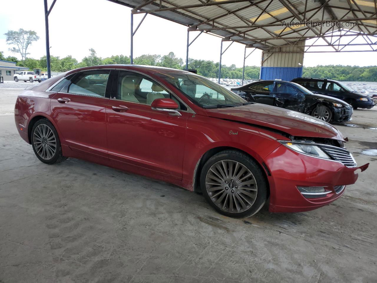 2014 Lincoln Mkz  Red vin: 3LN6L2G9XER801491