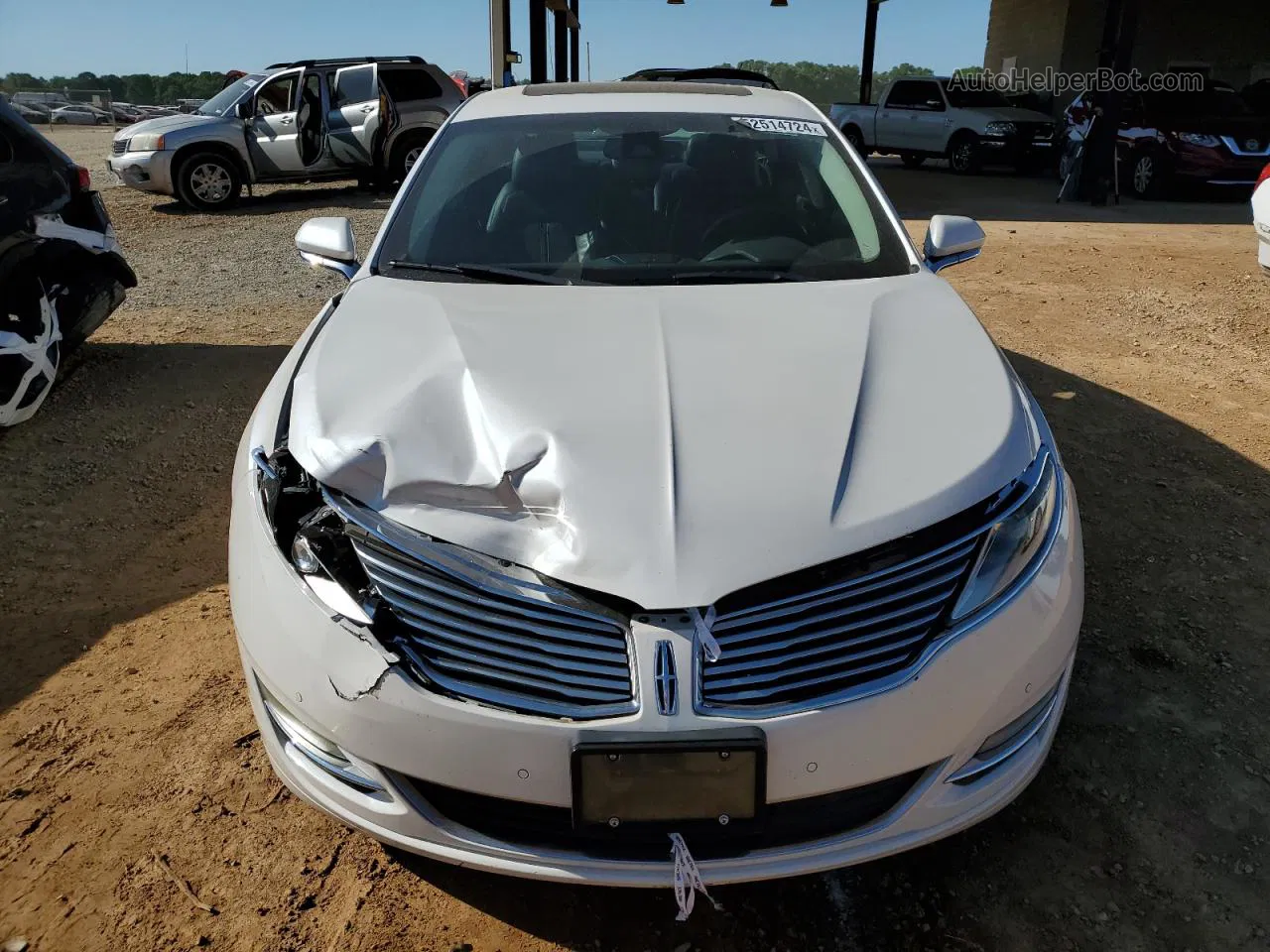 2014 Lincoln Mkz  White vin: 3LN6L2GK0ER801289