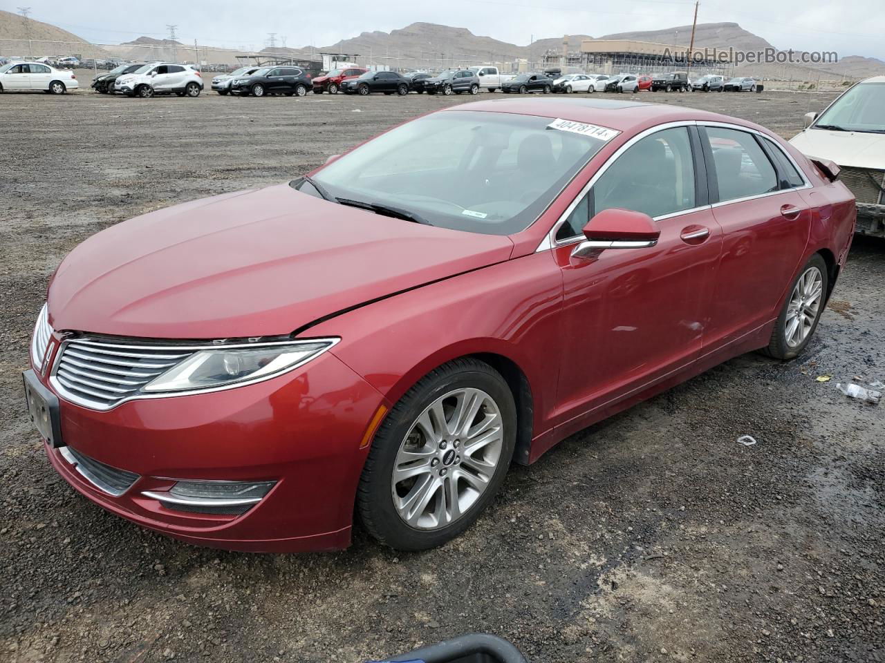 2014 Lincoln Mkz  Красный vin: 3LN6L2GK0ER828010