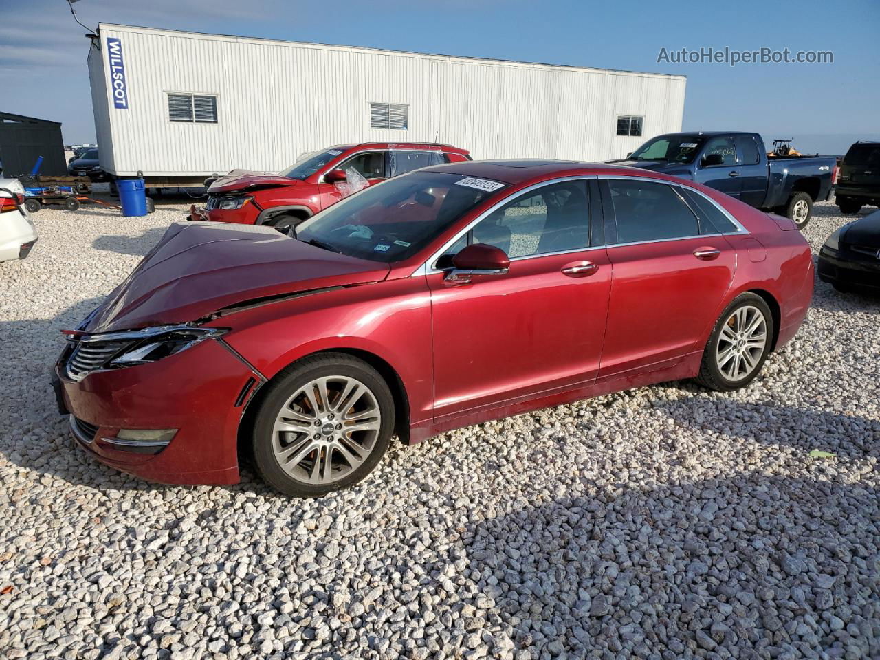 2014 Lincoln Mkz  Красный vin: 3LN6L2GK1ER823544