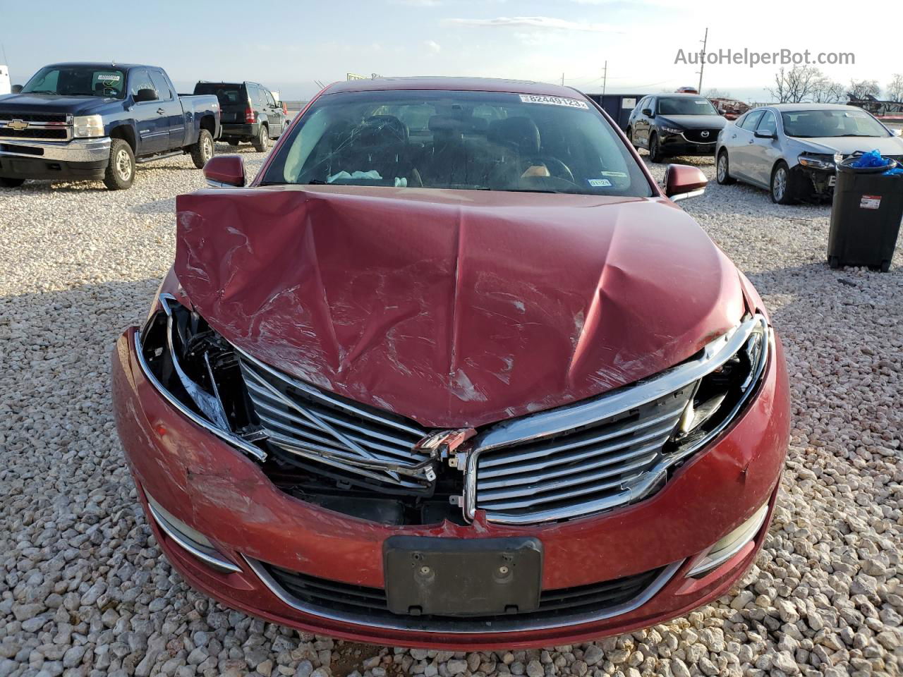 2014 Lincoln Mkz  Красный vin: 3LN6L2GK1ER823544