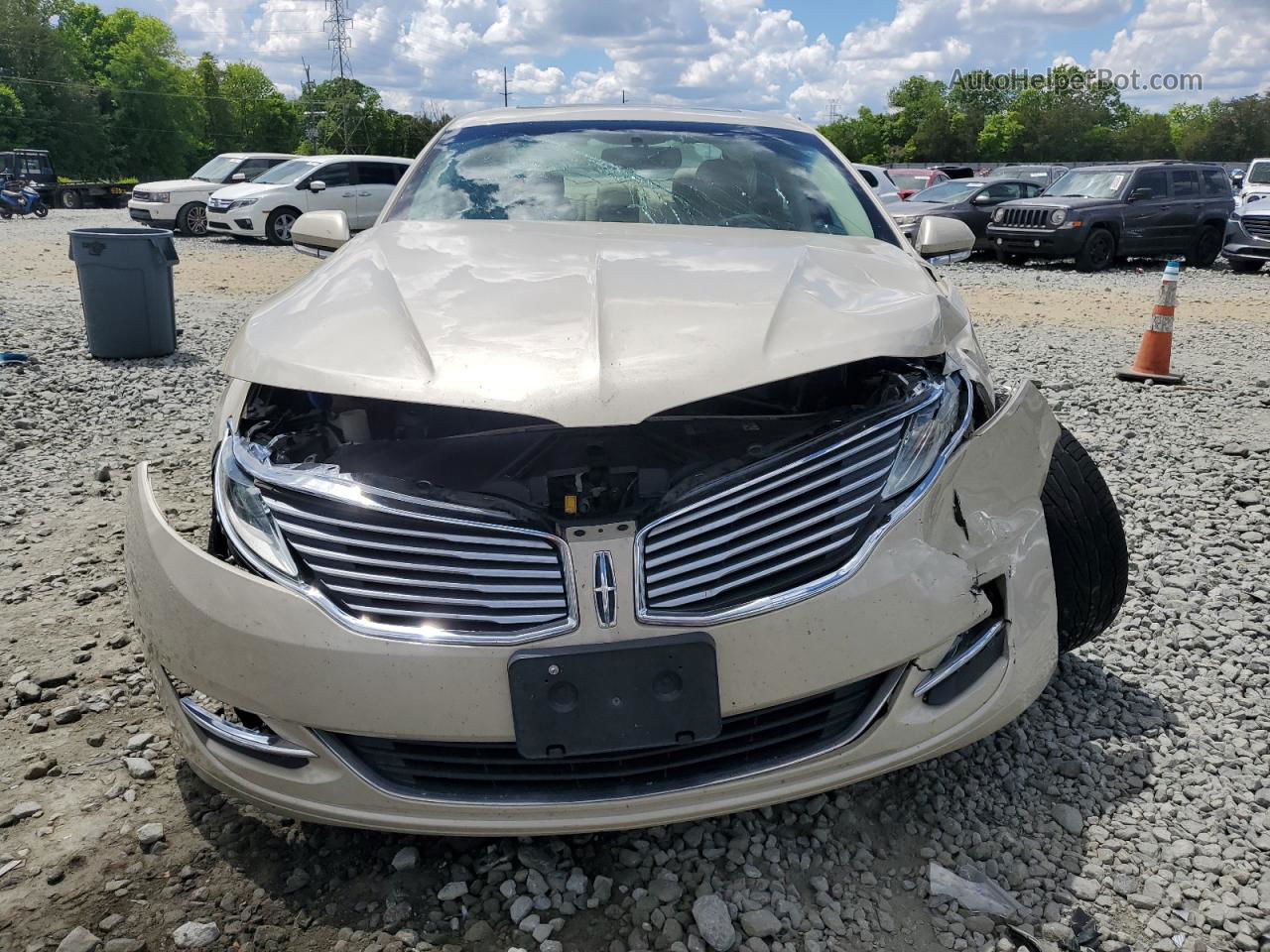 2014 Lincoln Mkz  Бежевый vin: 3LN6L2GK2ER827862