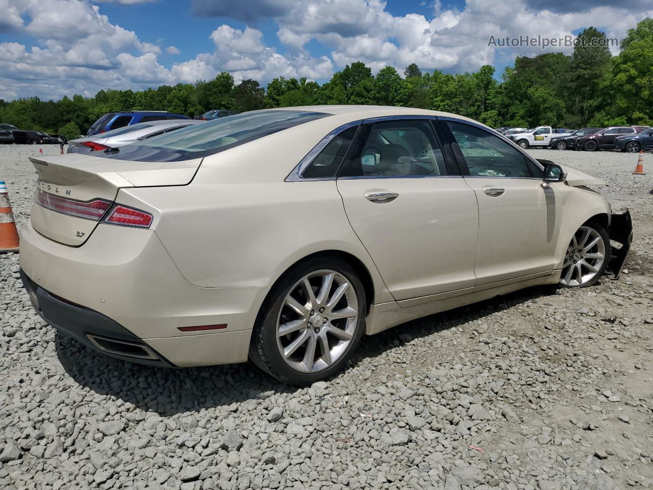 2014 Lincoln Mkz  Бежевый vin: 3LN6L2GK2ER827862