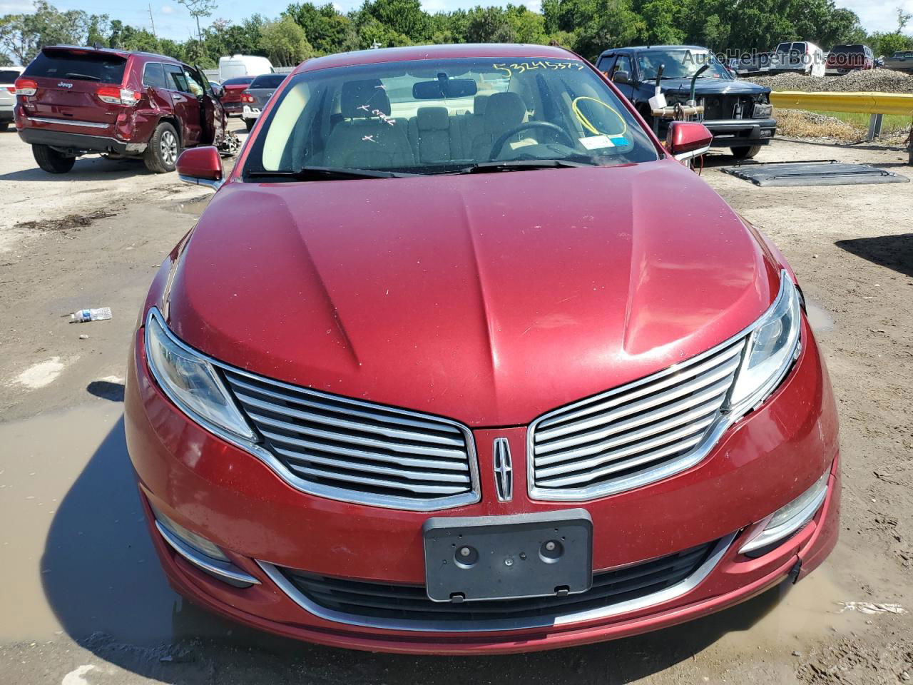 2014 Lincoln Mkz  Red vin: 3LN6L2GK3ER801092