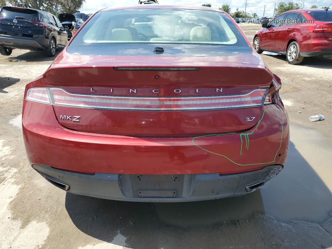 2014 Lincoln Mkz  Red vin: 3LN6L2GK3ER801092