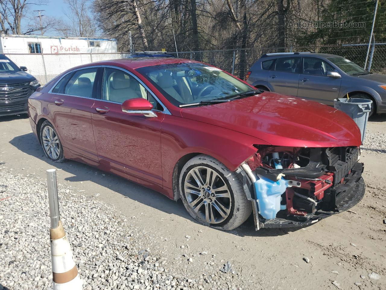 2014 Lincoln Mkz  Красный vin: 3LN6L2GK4ER810514