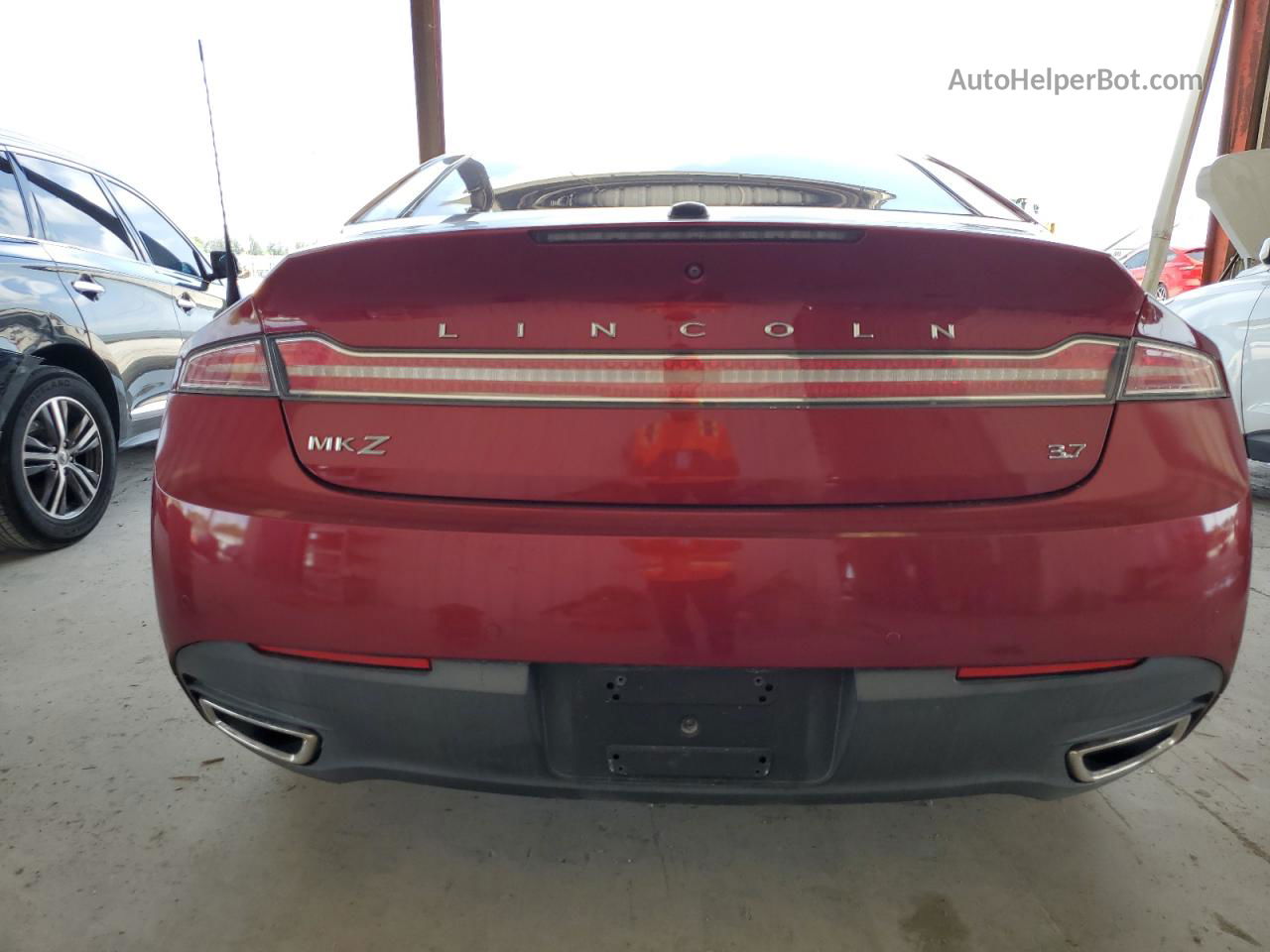 2014 Lincoln Mkz Maroon vin: 3LN6L2GK4ER815504