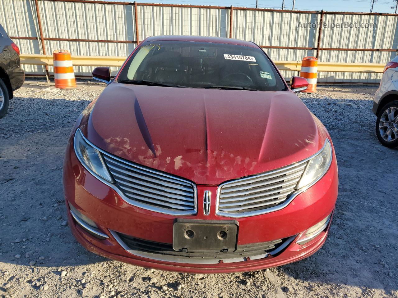 2014 Lincoln Mkz  Maroon vin: 3LN6L2GK5ER810781