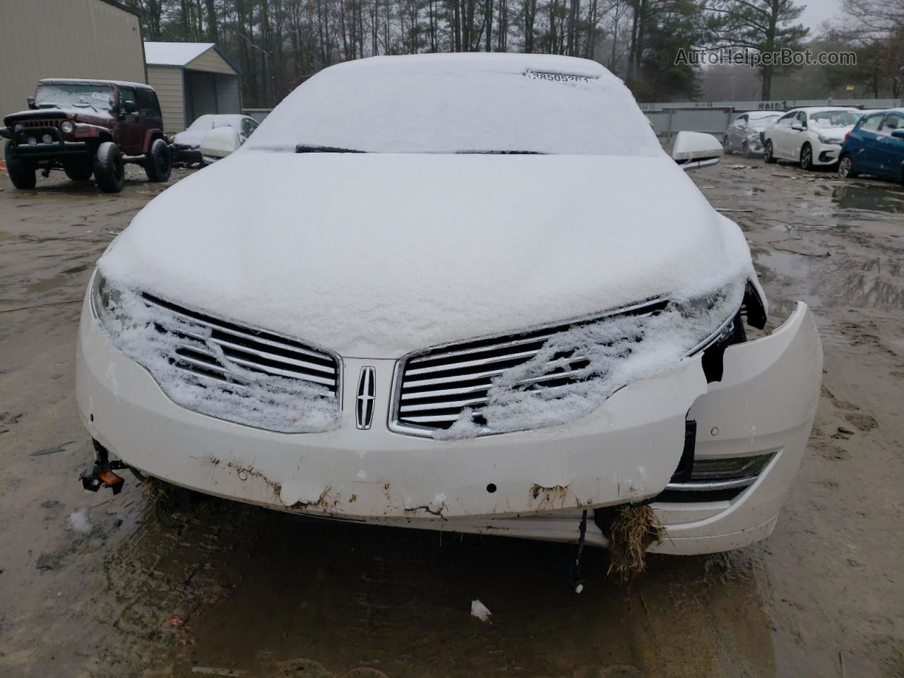 2014 Lincoln Mkz  White vin: 3LN6L2GK6ER822051