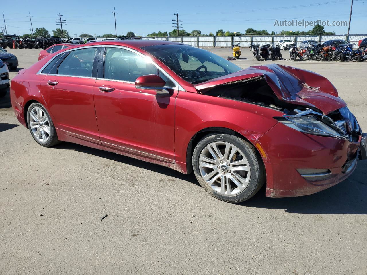 2014 Lincoln Mkz Burgundy vin: 3LN6L2GK6ER823362