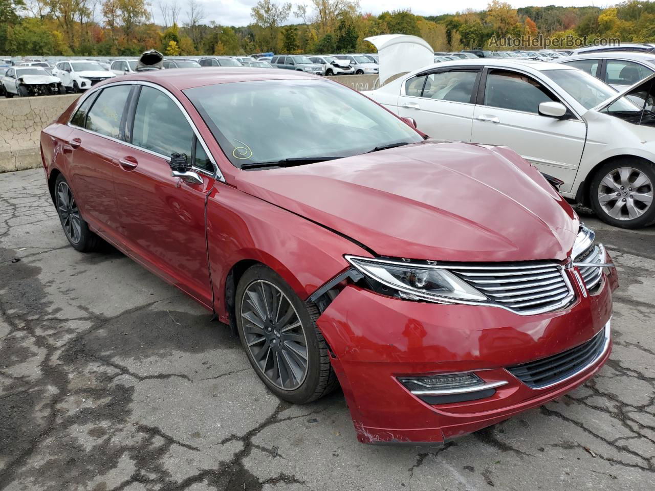 2016 Lincoln Mkz  Красный vin: 3LN6L2GK9GR631999