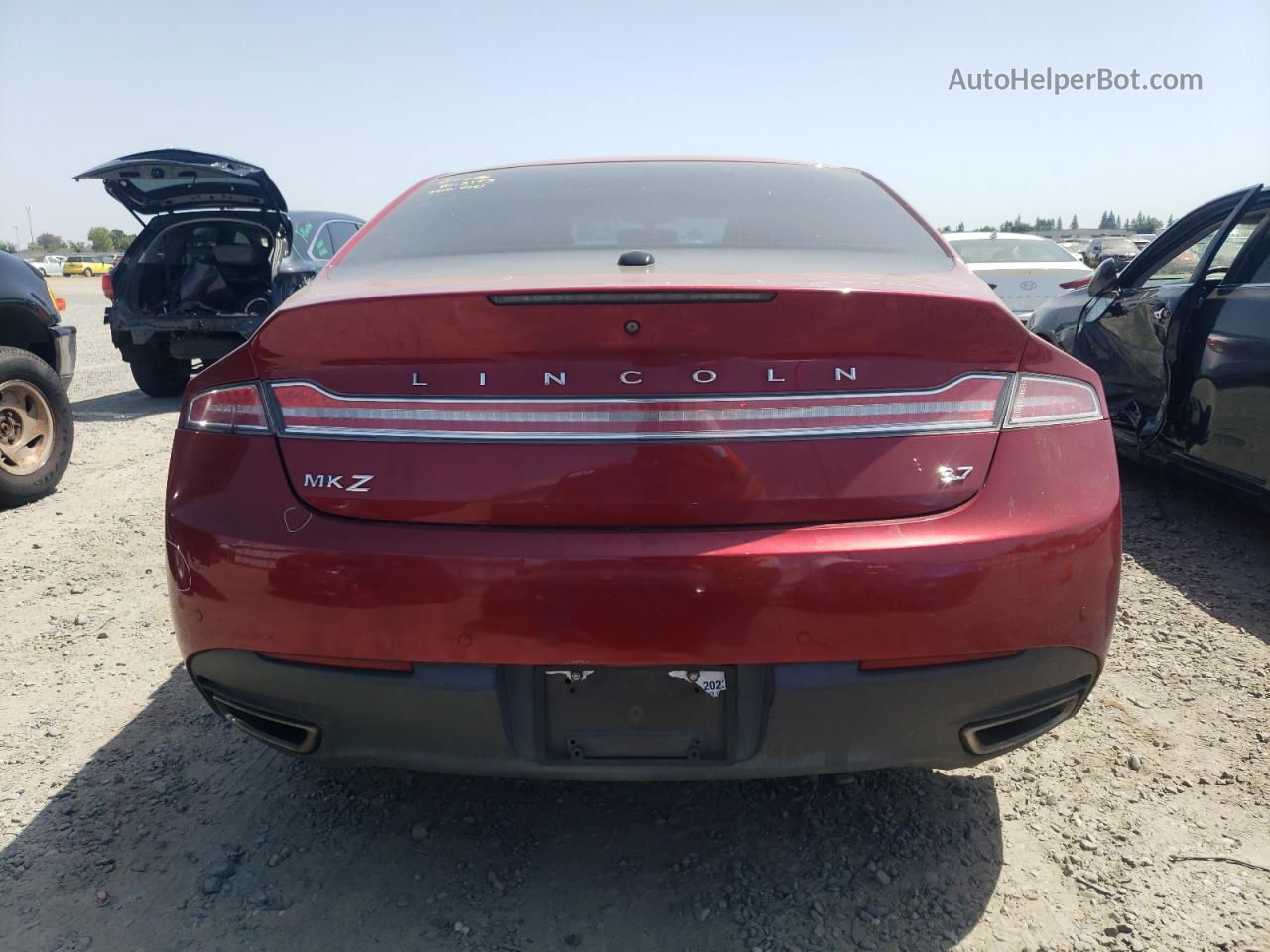 2014 Lincoln Mkz  Maroon vin: 3LN6L2GKXER828113