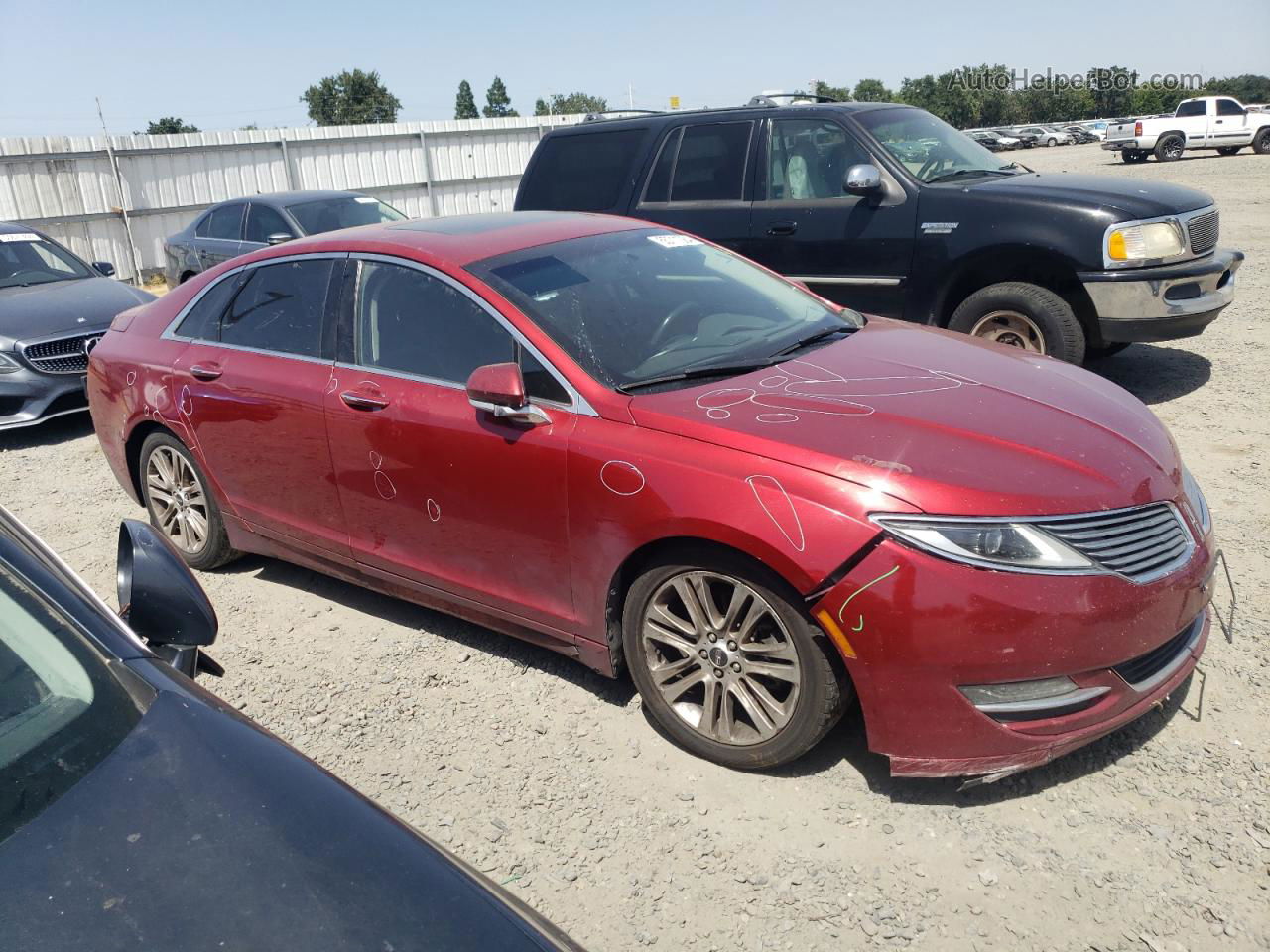 2014 Lincoln Mkz  Maroon vin: 3LN6L2GKXER828113