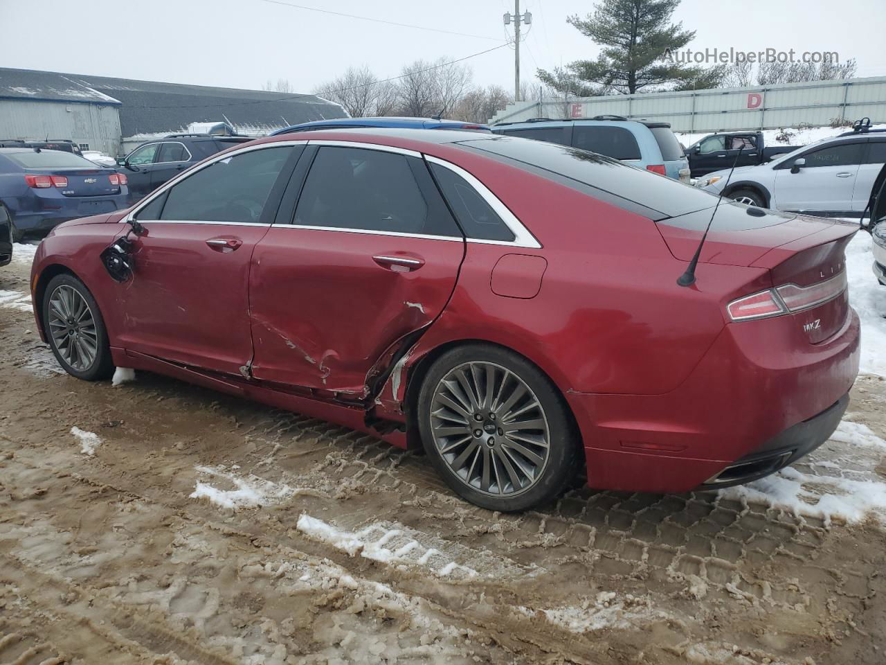 2014 Lincoln Mkz  Burgundy vin: 3LN6L2J91ER813439