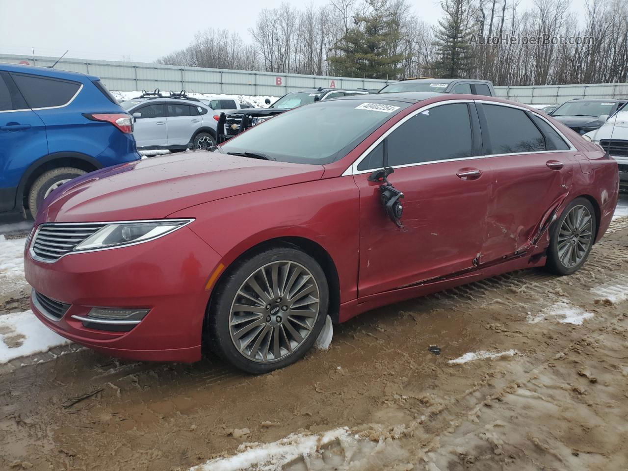 2014 Lincoln Mkz  Burgundy vin: 3LN6L2J91ER813439